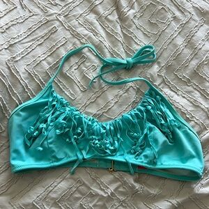 Tassel bikini top - teal. Victorias secret.